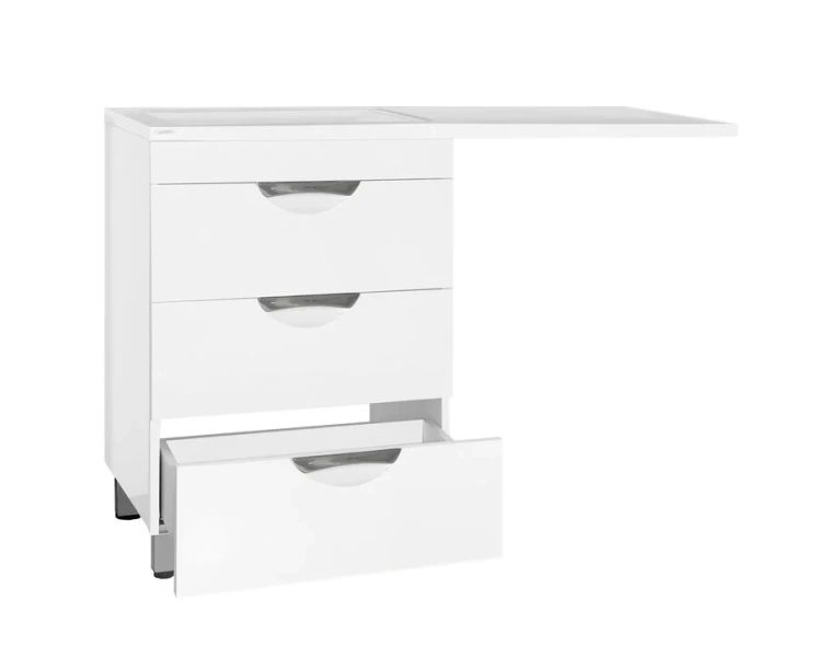 Тумба под раковину напольная Style Line Жасмин 58 см белая ЛС-00000644 (детальная фотография), моноблок, для стиральной машины