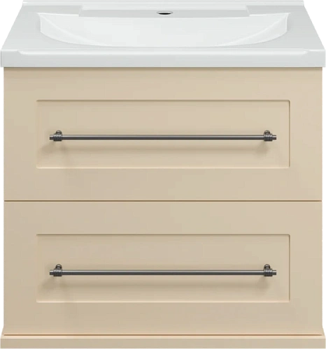 Тумба под раковину подвесная Misty Марта 60 см бежевая - фото 1