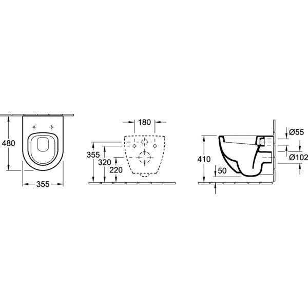 Схема (детальная фотография), без бачка, со скрытым бачком