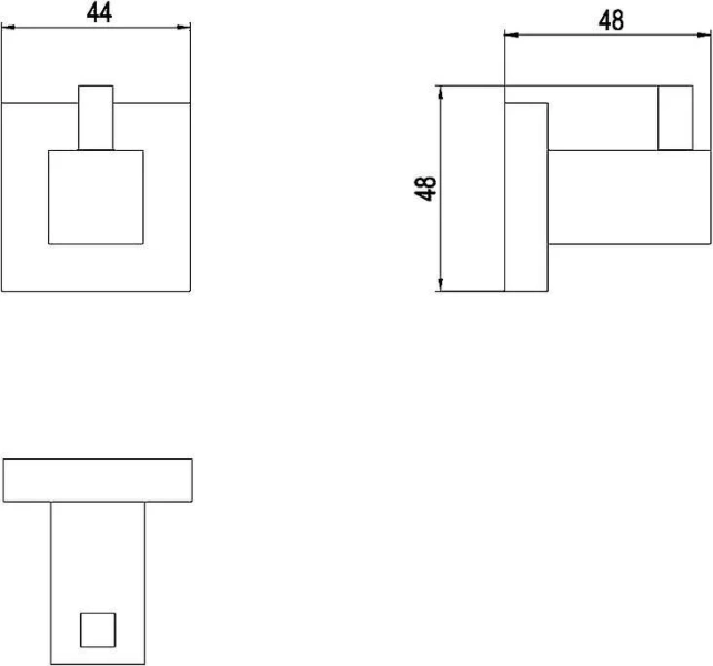 Крючок для ванной хром Timo Selene 10011/00 (детальная фотография), современные, hi-tech