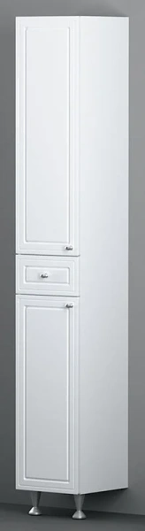 Шкаф-пенал напольный Damixa Palace One 30 см с бельевой корзиной, белый M41CSR0303WG (детальная фотография), недорого