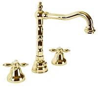 Смеситель для раковины Cezares Nostalgia золото 24 карат