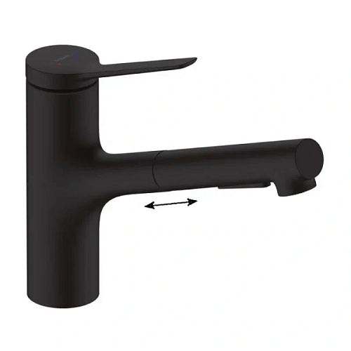 Смеситель для кухни Hansgrohe Zesis M33 матовый черный - фото 1