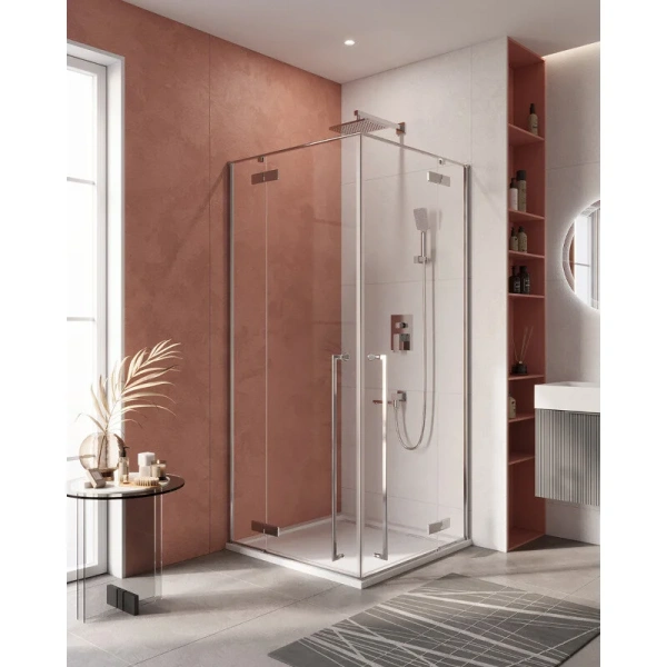 Душевой уголок Cezares Liner 100x100 см профиль хром LINER-A-2-100-C-Cr (детальная фотография)