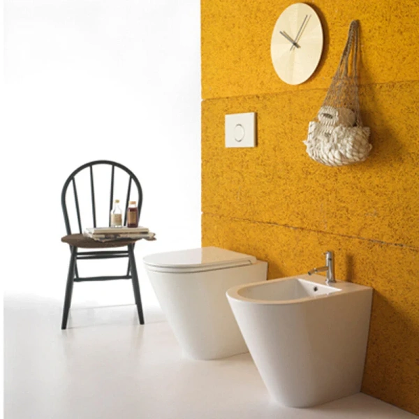 Унитаз напольный Globo Forty3 FO002 (детальная фотография), без бачка, со скрытым бачком