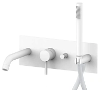 Смеситель для ванны Paffoni Light с душем, белый