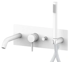 Смеситель для ванны Paffoni Light с душем, белый