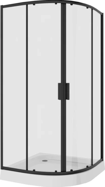 Душевой уголок Niagara Nova 100x100 см четверть круга 68070811BLACK (детальная фотография), полукруглые, четверть круга