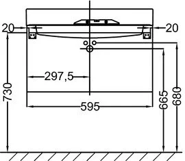 Тумба для раковины цвет, Белый Блестящий Лак Jacob Delafon RYTHMIK 59,5 EB1300-G1C (детальная фотография) index_1