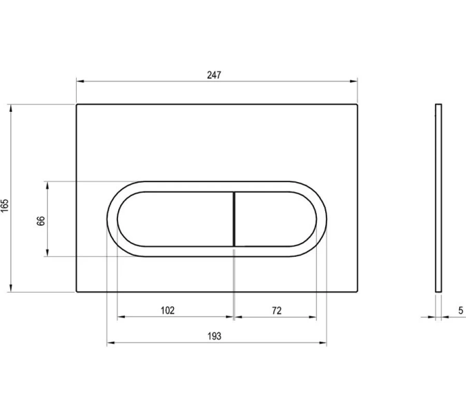 Клавиша смыва Ravak Chrome черная X01797 (детальная фотография), в наличии