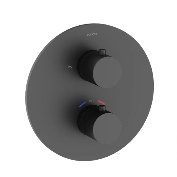 Душевой комплект Sancos Etna черный матовый SC9010MB (детальная фотография), душевые комплекты, наборы