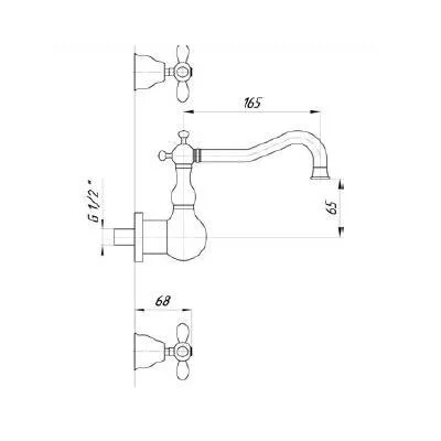 Смеситель для раковины, хром, Migliore Princeton Plus ML.PRP-8070.CR (детальная фотография), для раковины