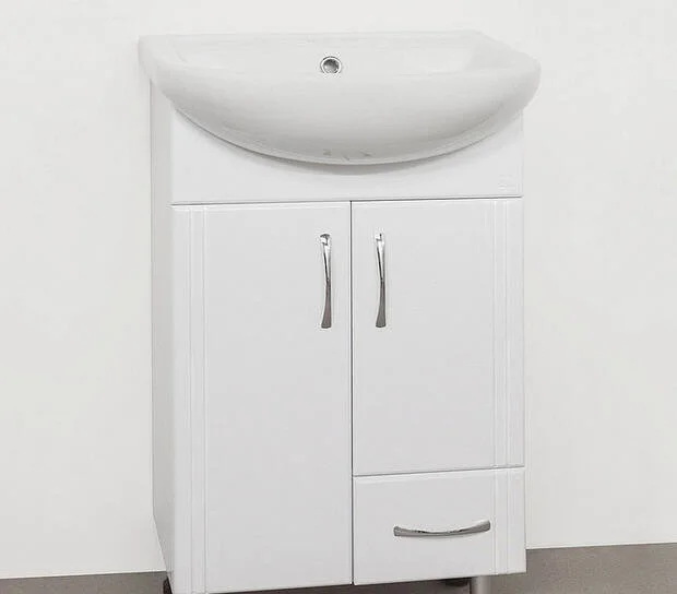 Тумба под раковину напольная Style Line Эко Стандарт 46 см белая ЛС-00000095 (детальная фотография), современная, hi-tech