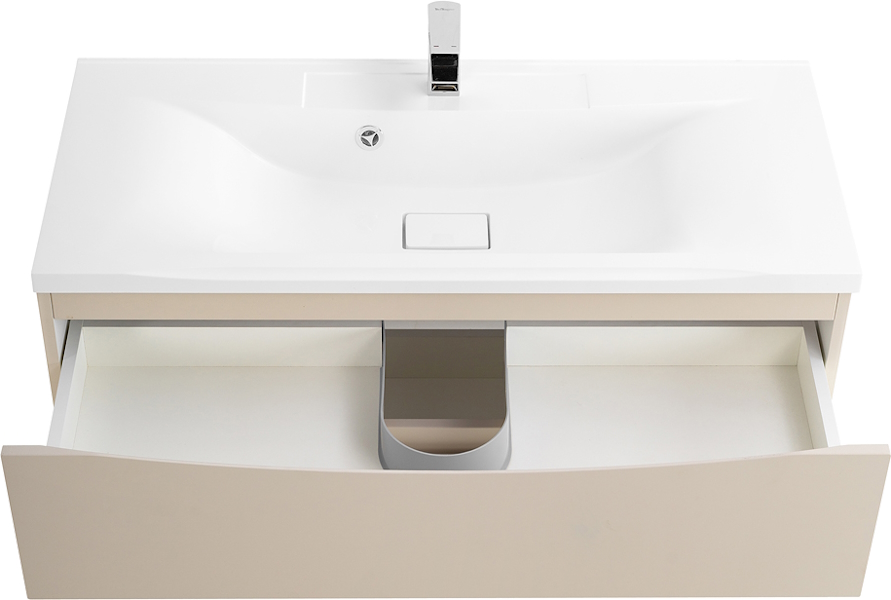 Тумба под раковину подвесная BelBagno Marino 80 см бежевая матовая MARINO-800-2C-SO-CO-P (детальная фотография), моноблок