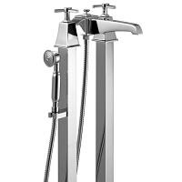 Смеситель для ванны с ножками, лейкой и шлангом, 2 отверстия, хром, Devon&Devon Time