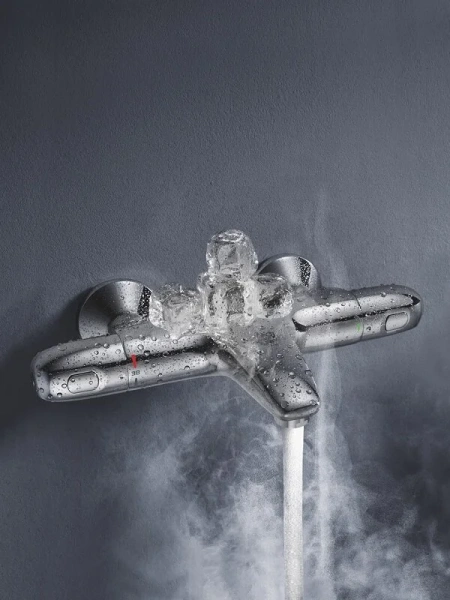 Смеситель для ванны Grohe Grohtherm 1000 термостатический 34816003 (детальная фотография), современные, hi-tech