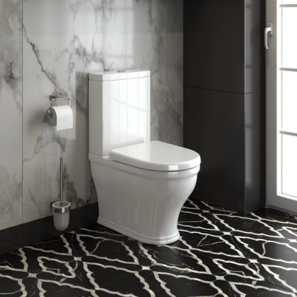 Чаша для унитаза-компакта Cezares Giubileo белая CZR-165-CPR (детальная фотография), с бачком