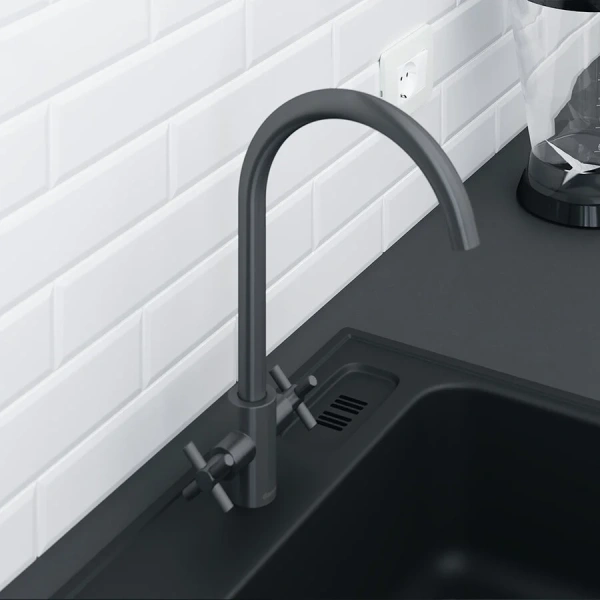 Смеситель для кухни Damixa Neo Classic графит 270000000 (детальная фотография), черные