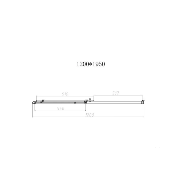 Душевая дверь в нишу Vincea Slim-N 120 см профиль черный стекло тонированное VDS-4SN120CGB (детальная фотография), 120 см