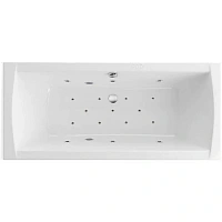 Ванна гидромассажная Excellent Aquaria Lux Relax 180 x 80 см, белый/хром, WAEX.AQU18.RELAX.CR