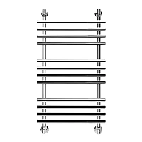 Полотенцесушитель водяной Ника Bamboo 100x40 см хром