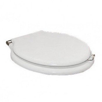 Сиденье для унитаза softclose, МДФ, цвет белый лак, фурнитура хром, Devon&Devon 2IBSEBIAETCR (детальная фотография)