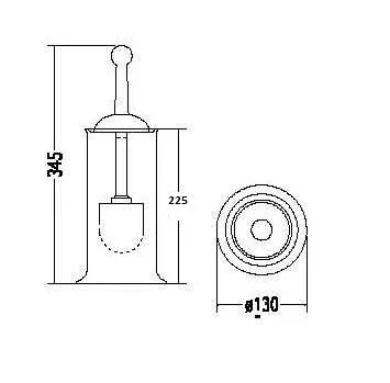 Ёршик для ванной, цвет хром, Devon&Devon New York NY120CR (детальная фотография), в наличии
