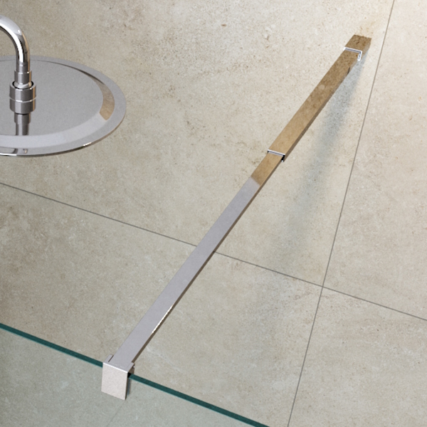 Душевая перегородка Cezares Liberta 100 см стекло прозрачное, профиль хром LIBERTA-L-1-100-C-Cr (детальная фотография), 100 см