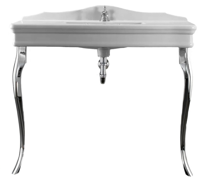 Раковина консоль Devon & Devon Colette 109 см ножки металлические, хром DECOLETTEBI(1)FGCR (детальная фотография)