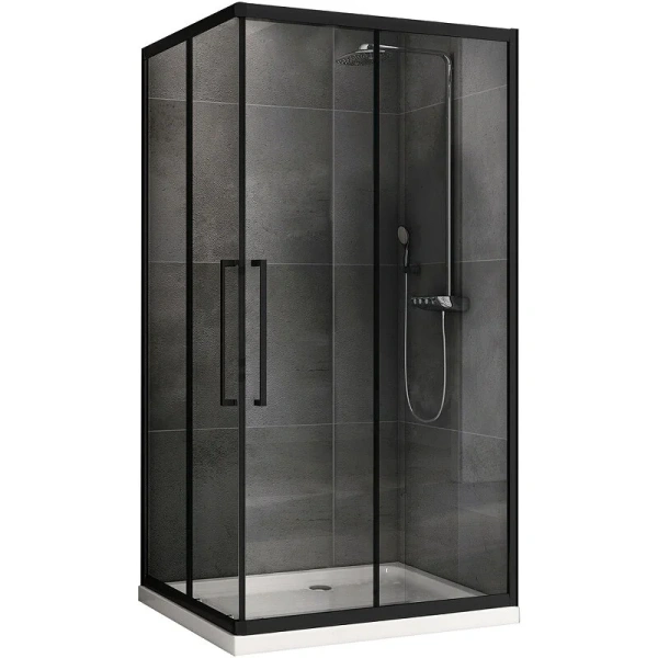 Душевой уголок Abber Schwarzer Diamant 120x80 см профиль черный AG02128BH (детальная фотография)