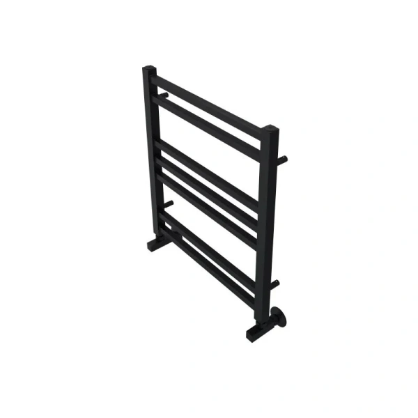 Полотенцесушитель водяной Акватек Альтаир 50x60 см черный муар AQ KK0760BL (детальная фотография), для систем горячего водоснабжения, для систем отопления, с нижним подключением