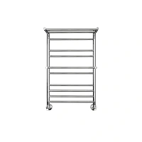 Полотенцесушитель водяной Акватек Альфа 50x80 см хром