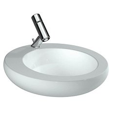 Раковина с отверстием для смесителя, цвет белый, покрытие LCC, Laufen Alessi One