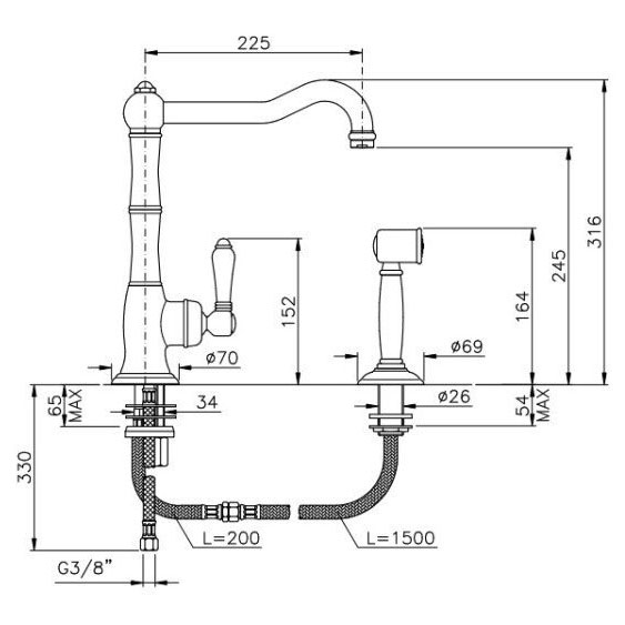 Схема (детальная фотография), для кухни