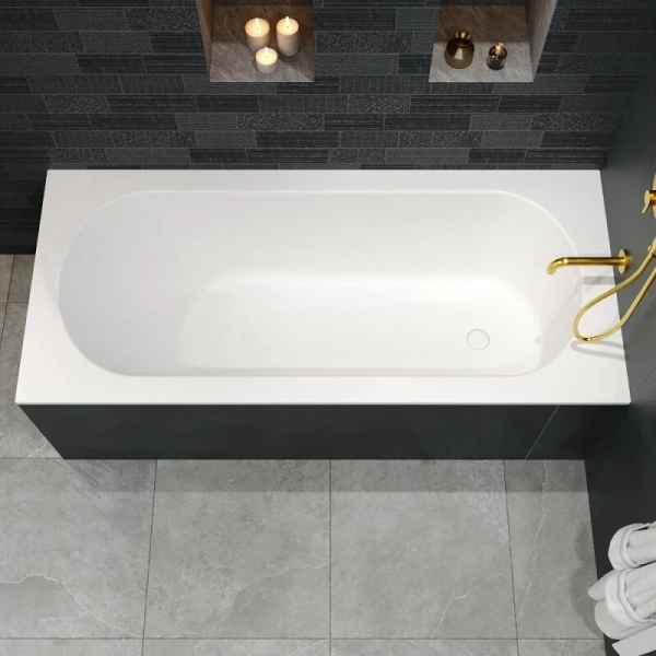 Ванна Whitecross Gin, 0217.175075.200, 175 х 75 см, искусственный камень, белая матовая (детальная фотография), прямоугольные