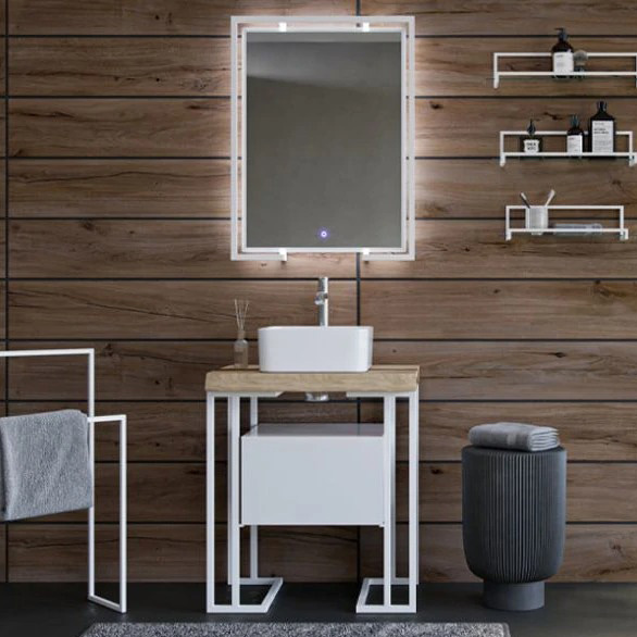 Мебель для ванной Velvex Gelou с накладной раковиной (детальная фотография)