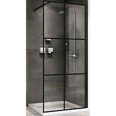 Душевая перегородка Abber Immer Offen 100 см стекло прозрачное с рисунком