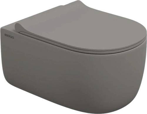 Унитаз подвесной BERGES Ego матовый серый - фото 5