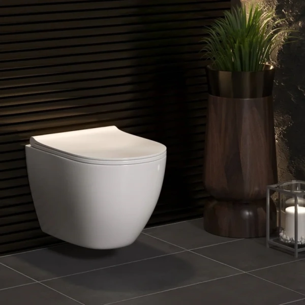 Унитаз с инсталляцией BERGES Okus кнопка черная 043273 (детальная фотография), с инсталляцией index_1