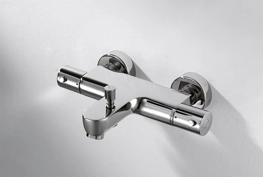 Смеситель термостатический Bravat Stream F63984C-01B (детальная фотография), современные, hi-tech