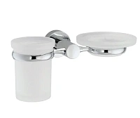 Стакан для ванной и мыльница WasserKRAFT Donau хром