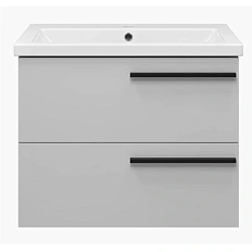Тумба под раковину подвесная Misty Ненси 70 см серая