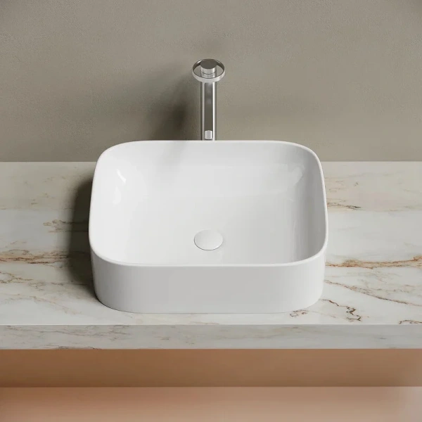 Раковина Ceramica Nova Element 50 см белая CN6052 (детальная фотография), накладные (на столешницу)