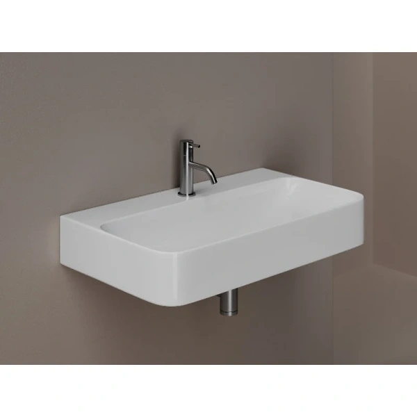 Раковина Ceramica Nova Aura 81.5 см белая CN2006 (детальная фотография), накладные (на столешницу), пристенные