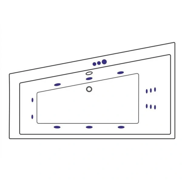 Ванна гидромассажная Excellent Sfera Slim Smart 170 x 100 см, левая, белый/бронза, WAEX.SFL17S.SMART.BR (детальная фотография), асимметричные