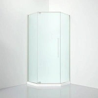 Душевой уголок Black&White Stellar Wind 100x100 см профиль хром, стекло матовое