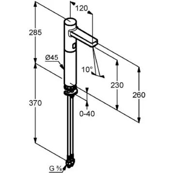 Смеситель для раковины Kludi Zenta хром 3810605 (детальная фотография), для раковины