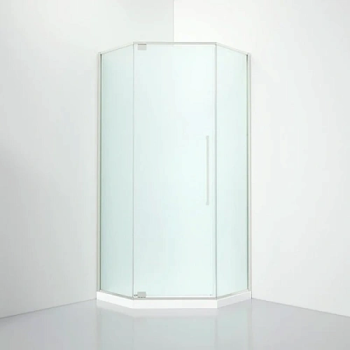 Душевой уголок Black&White Stellar Wind 100x100 см профиль хром, стекло матовое - фото 3