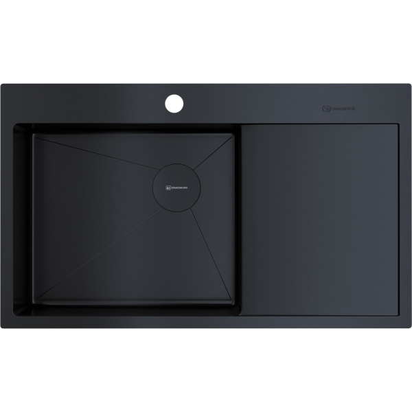 Мойка для кухни Omoikiri Akisame 86-GB-L 86 см левая графит 4997043 (детальная фотография)