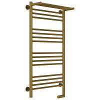 Полотенцесушитель электрический правый, с полкой цвет состаренная бронза Сунержа Богема 2.0 1000х500